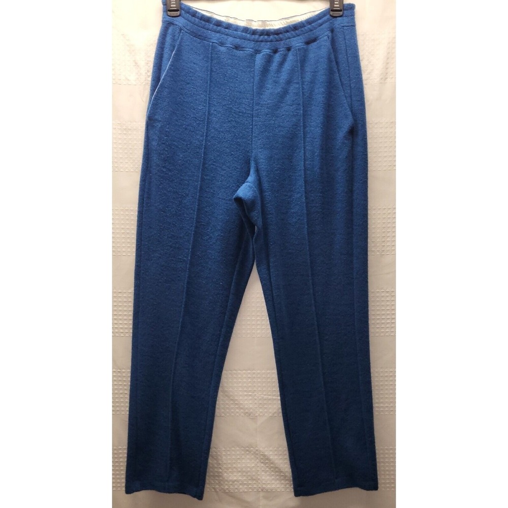 Elizabeth & James Pants Blue Womens Sz Medium Elastic Waist Fleece High Rise 371